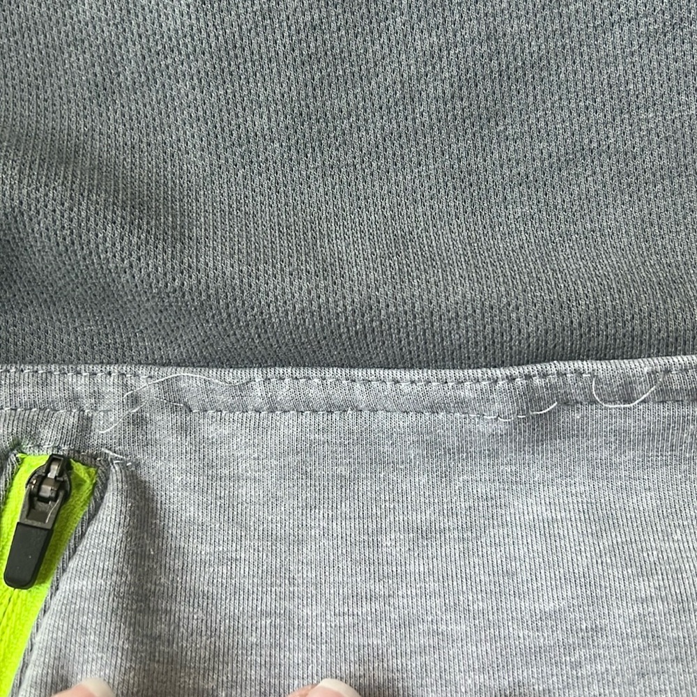 NIKE unisex therma-fit grey with neon green accents Hoodie sweatshirt / size XL - Picture 11 of 11